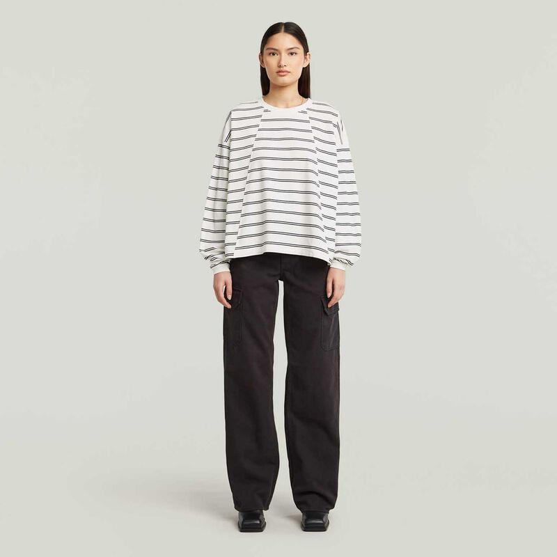 G-Star A Line Stripe Oversized Long Sleeve Tee image number 3